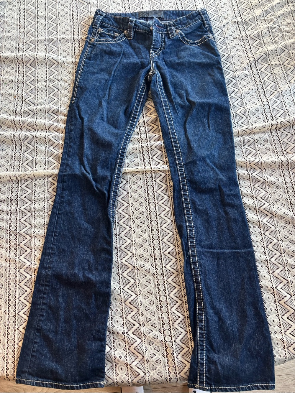 Women's Dark Blue Wide Leg Jeans